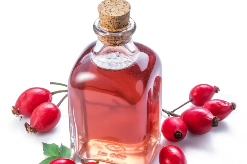 Rosehip oil for smooth skin. 